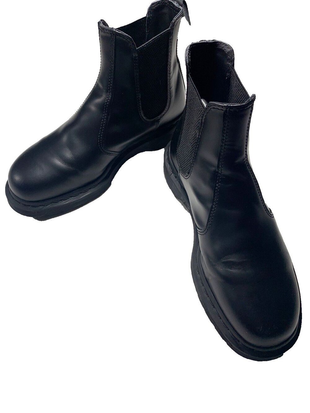 Dr. Martens 2976 Mono Pull On Black Leather Chelsea Boots Mens 10 / Womens 11